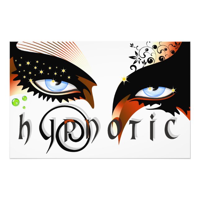 Blue Eyes Fashion Make Up Fotodruck (Vorne)