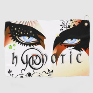 Blue Eyes Fashion Make Up Golfhandtuch