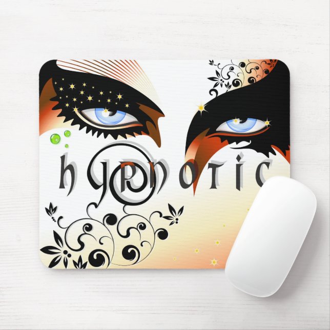Blue Eyes Fashion Make Up Mousepad (Mit Mouse)