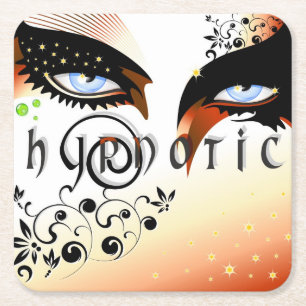 Blue Eyes Fashion Make Up Rechteckiger Pappuntersetzer
