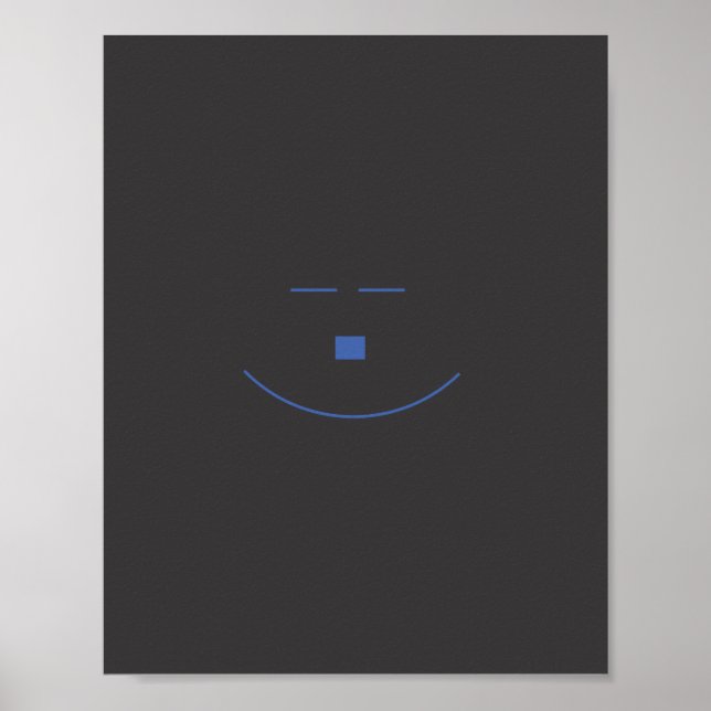 Blue Face Smile Poster (Vorne)