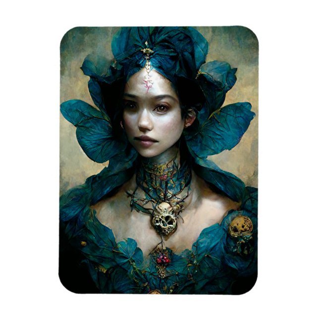 Blue Fairy Fantasy Art Magnet (Vertikal)