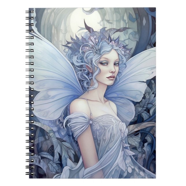 Blue Fairy Fantasy Art Notizblock (Vorderseite)