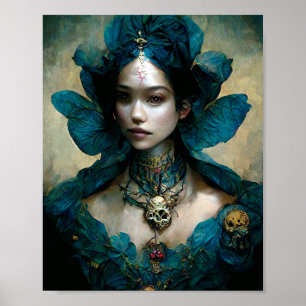 Blue Fairy Fantasy Art Poster