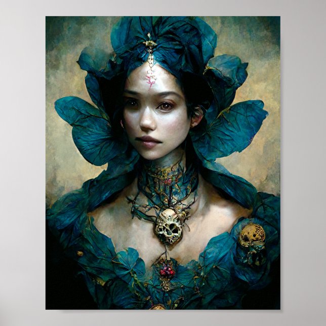 Blue Fairy Fantasy Art Poster (Vorne)