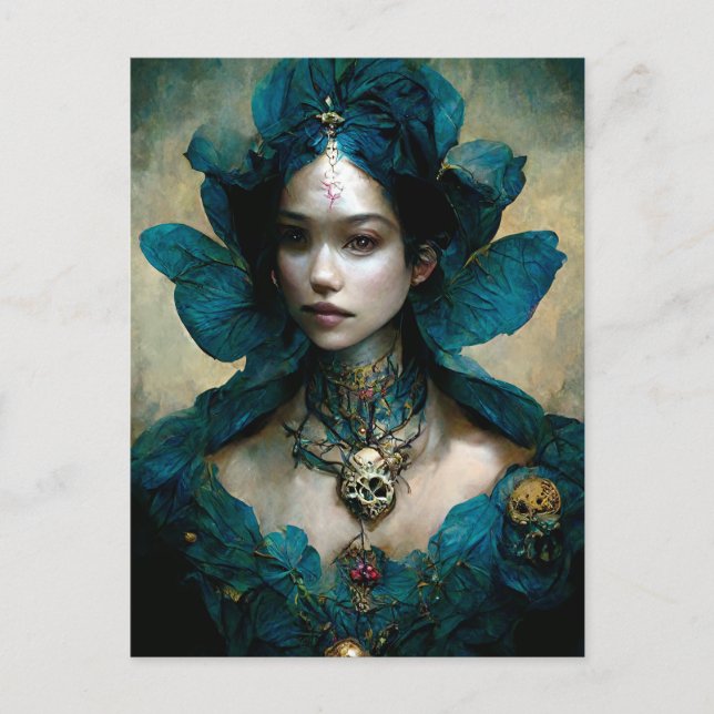 Blue Fairy Fantasy Art Postkarte (Vorderseite)