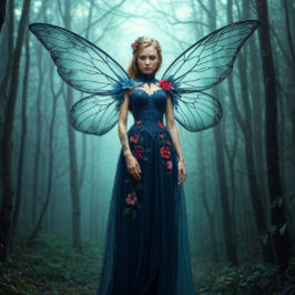 Blue Fairy Forest Seidenpapier