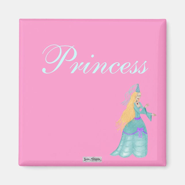 Blue Fairytale Princess Magnet (Vorne)
