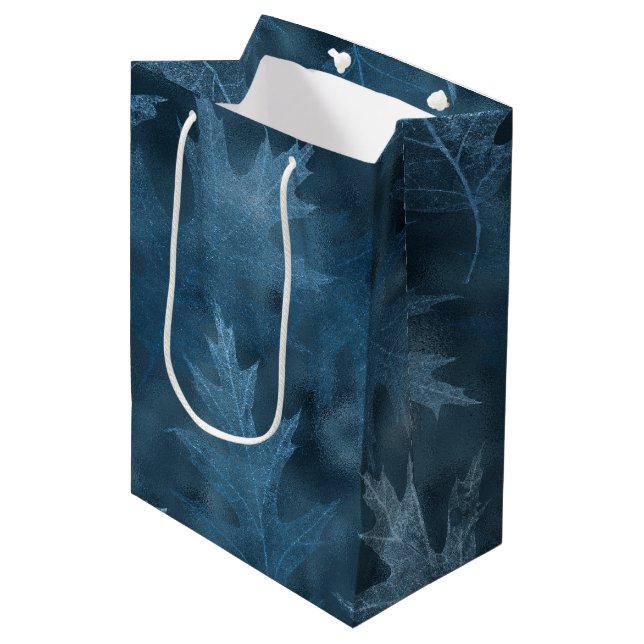 BLUE FALL AUTUMN BLAVES MITTLERE GESCHENKTÜTE (Vorderseite Schrägansicht)