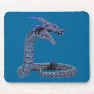 Blue Fantasy Dragon Mousepad