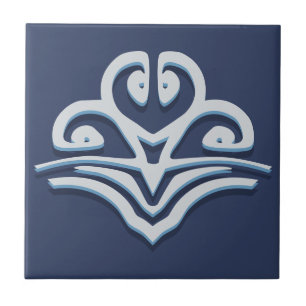 Blue Fantasy Forest Mural Woodland Border Scroll C Fliese