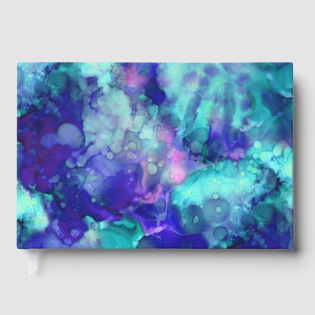 blue fantasy watercolors : gästebuch (Vorderseite)