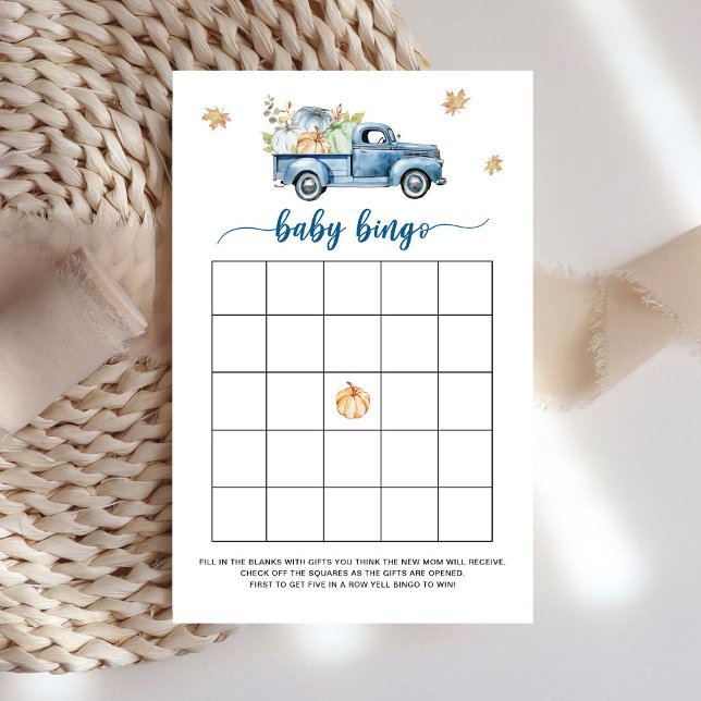 Blue Farm Truck Little Pumpkins Baby Bingo Game (Von Creator hochgeladen)