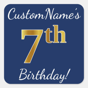Blue, Faux Gold 7e anniversaire + Autocollant de n