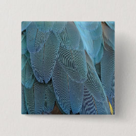 Blue Feather Button