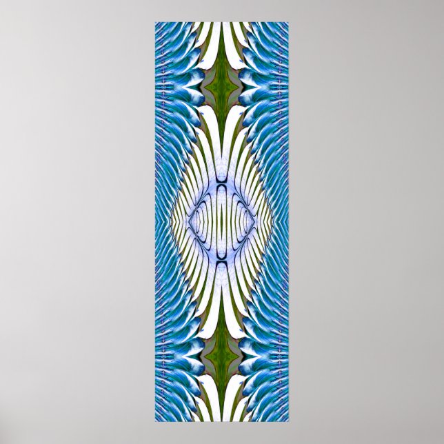 Blue Feather Fraktal Poster (Vorne)