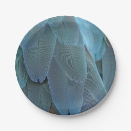 Blue Feather Pappteller