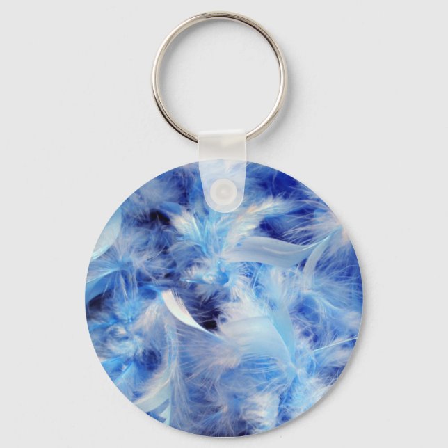 Blue Feathers Key Chain Schlüsselanhänger (Vorderseite)