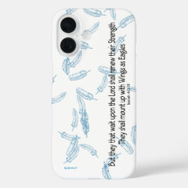 Blue Feathers Rise auf Eagles Wings iPhone Case