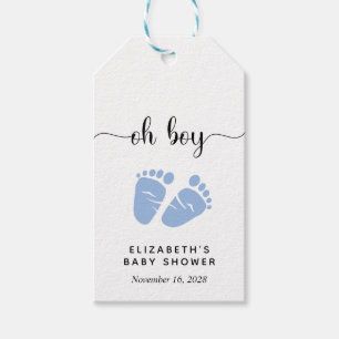 Blue Feet Baby Boy Dusche Gastgeschenk Geschenkanhänger