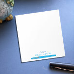 Blue Felt Pen Personalisiert Teacher Note Pad Notizblock<br><div class="desc">Ein Lehrer Notizblock mit dem Doodle eines blauen Filzstift . Personalisieren Sie es mit Ihrem Text und mit dem Namen des Erziehers . Auch in anderen Farben erhältlich. © ArianeC Illustrations-Alle Rechte vorbehalten</div>