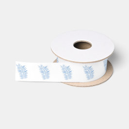 Blue Ferns Ribbon Satinband