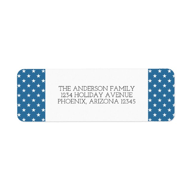 Blue Festivals Stars Holiday Address Labels (Vorne)