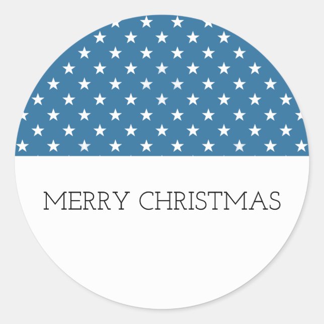 Blue Festivals Stars Holiday Stickers (Vorderseite)