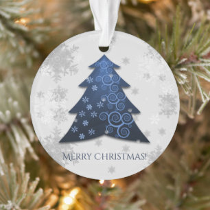 Blue Festive Christmas Tree Ornament