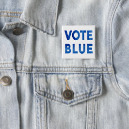 Blue fett gedruckte Aquarelltexte politisch stimme Button