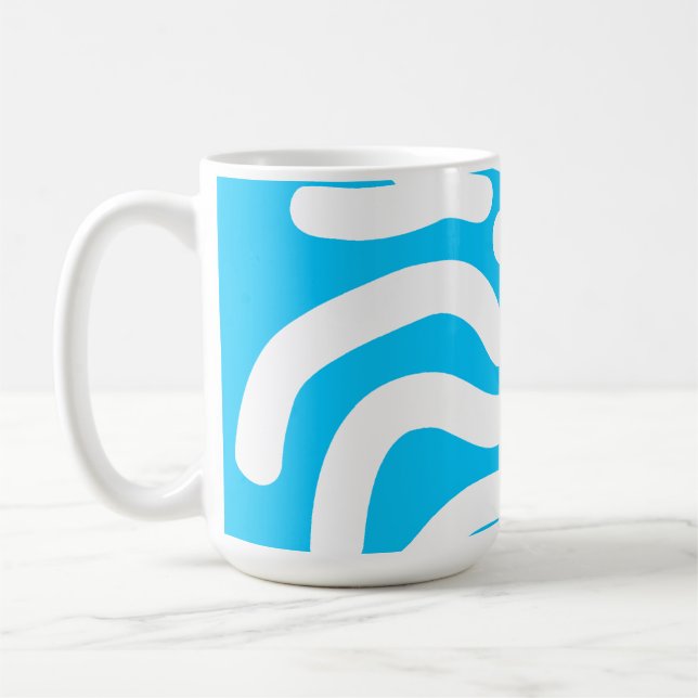 Blue Fingerprint Biometric Security Kaffeetasse (Links)