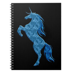 Blue Fire Einhorn Notizbuch Notizblock