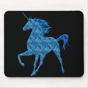 Blue Fire Unicorn Maus Pad Mousepad