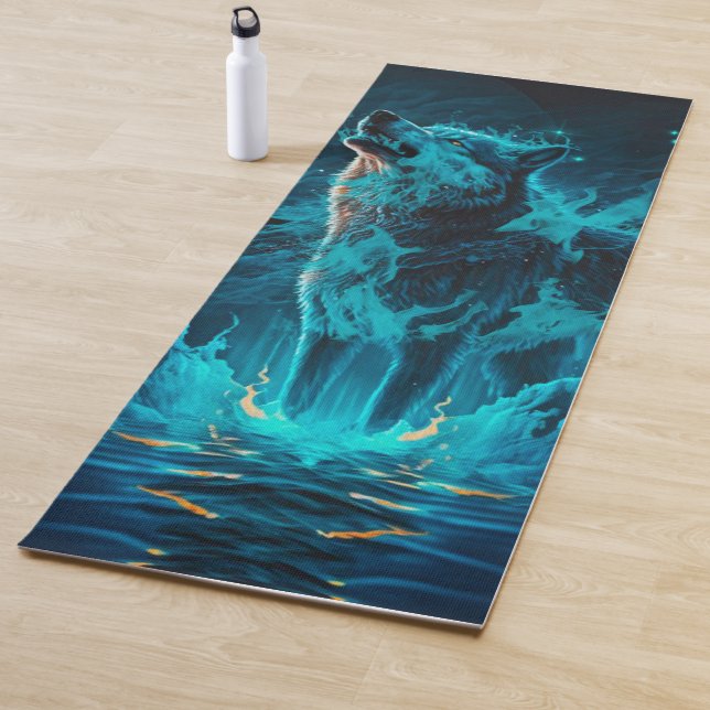 Blue Fire Wolf Yogamatte (Beispiel)
