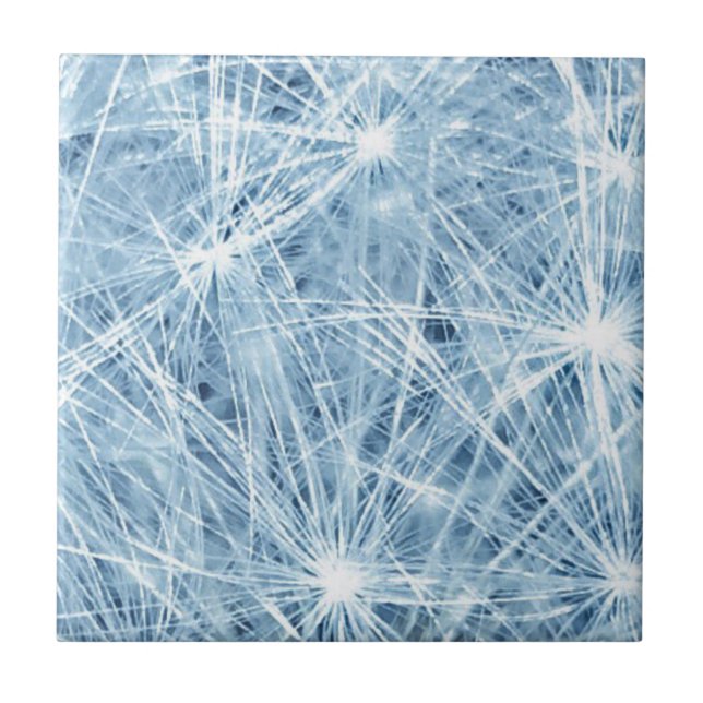 Blue Fireworks Daisy! Fliese (Vorderseite)