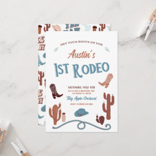 Blue First Rodeo Einladung