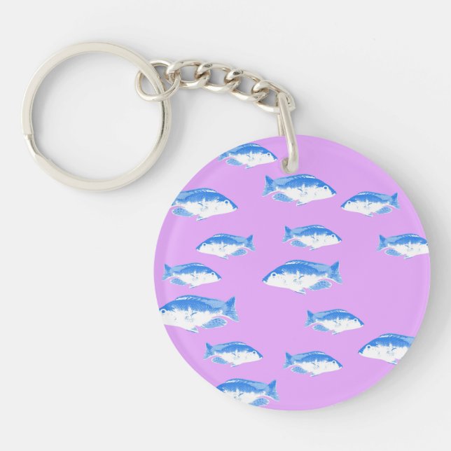 Blue fish on lilac (Devant)