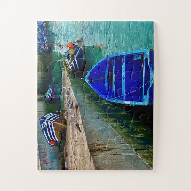 Blue Fishing Boat at Essaouira Harbor (Vertikal)