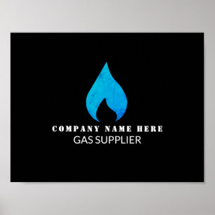 Blue Flame, Gasingenieur und Lieferant Poster