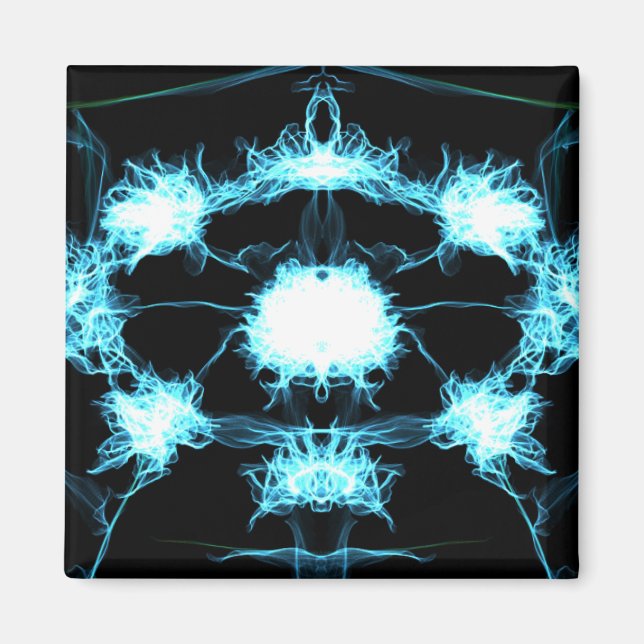Blue Flame Mandala Magnet (Vorne)