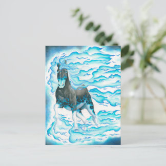 Blue Flame Phantom Steed Postkarte
