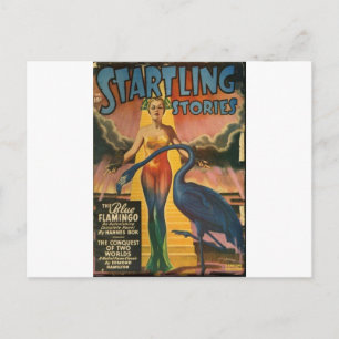 Blue Flamingo Postkarte