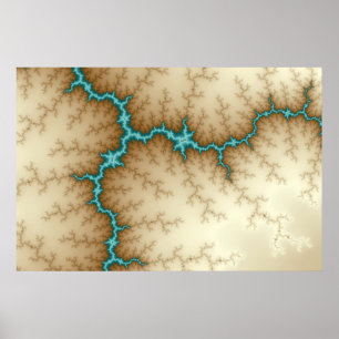 Blue Flash - Fraktal Poster