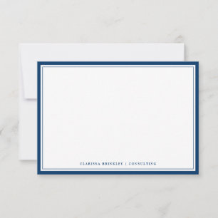 Blue Flat Note Card Mitternacht Mitteilungskarte