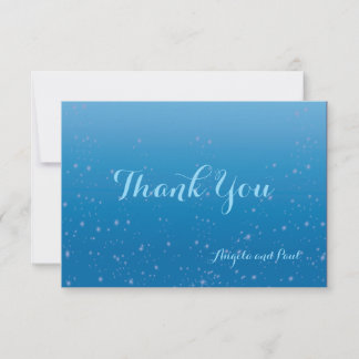 Blue Flat Simple Thank You Card All Purpose Dankeskarte