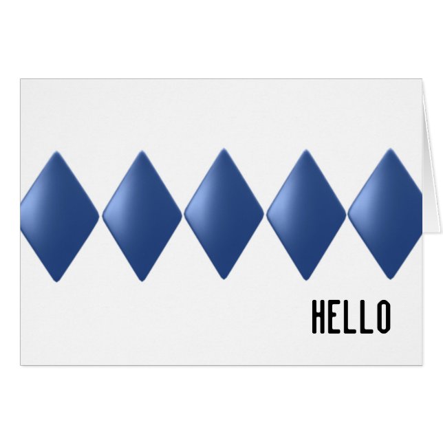 Blue Floating Diamonds (Vorderseite (Horizontal))