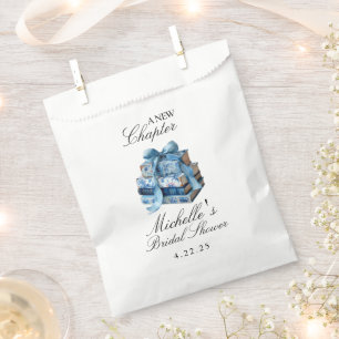 Blue Floral A New Chapter Brautparty Geschenktütchen