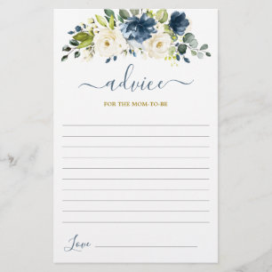 Blue Floral Advisor für die Mama als Karte