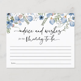 Blue Floral Advisor für Mommy Baby Shower Game Car