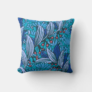 Blue Floral Antique Boho Moderne Kissen